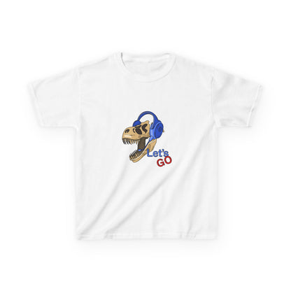 Let’s Go Dinosaur Kids T-Shirt – Fun T-Rex Headphones Graph
