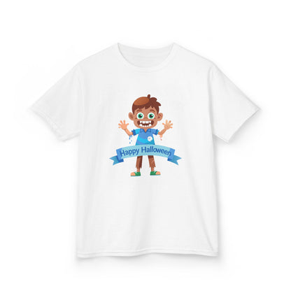 Happy Halloween: Fun Cartoon Boy Scary Face Graphic Kids' T-Shirt