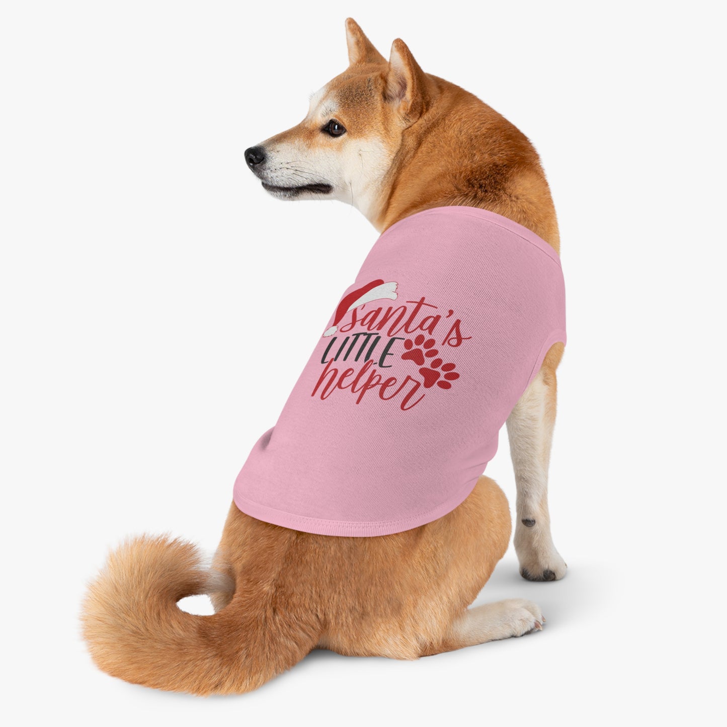 Santa’s Little Helper Pet Tank Top – Cute Christmas Dog Shirt