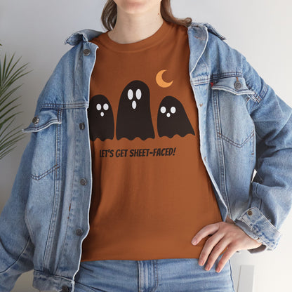 Let's Get Sheet-Faced Unisex Heavy Cotton Tee