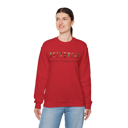 Holiday Cheer Sweatshirt – Pixel Art Merry Christmas Crewneck