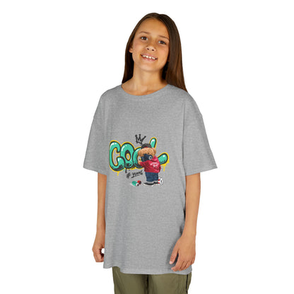COOL Teddy Bear Graphic Kids' T-Shirt – "Authentic Boy" for Little Trendsetters!