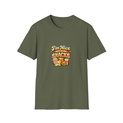 I’m Nice Once I’ve Had Snacks Retro Graphic Tee