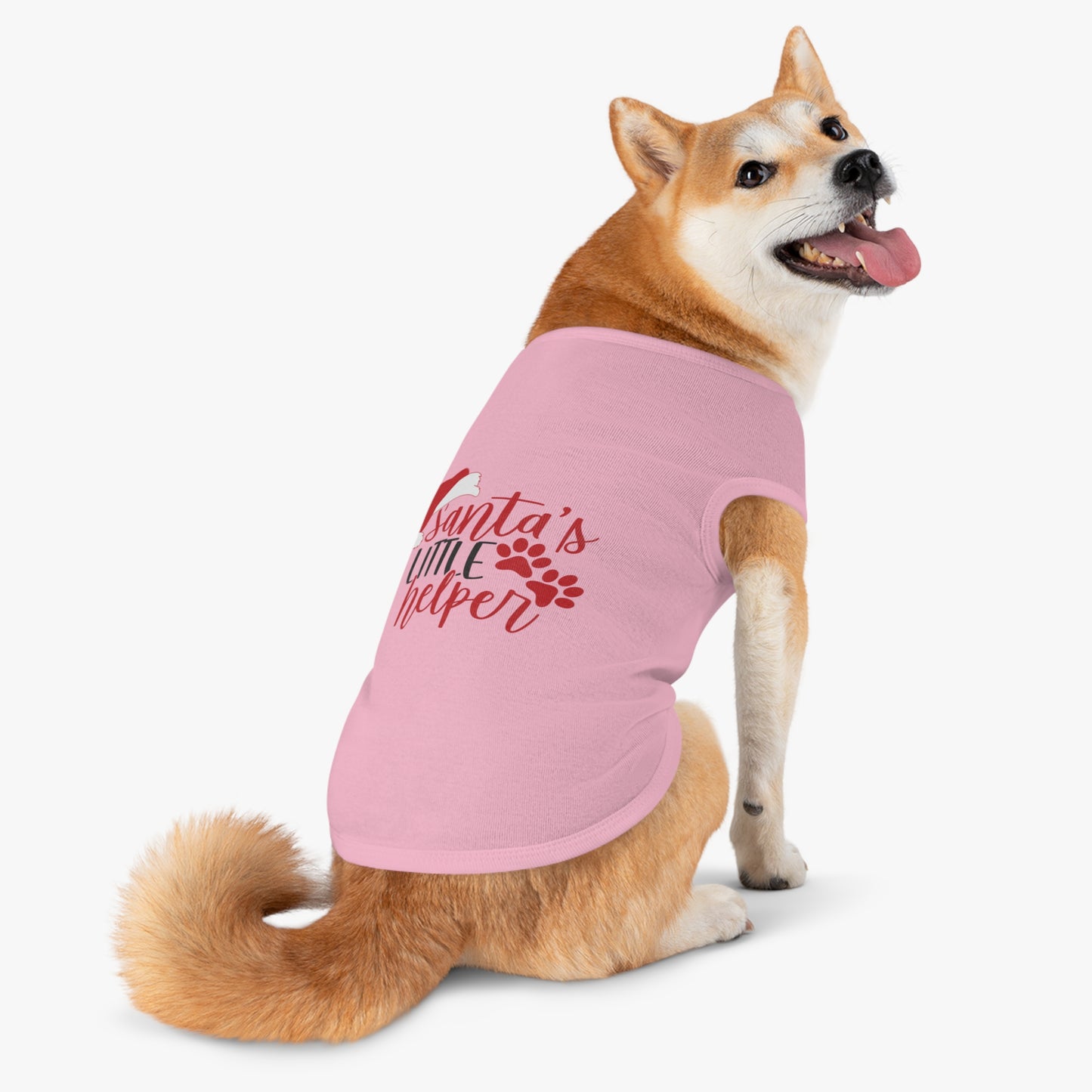 Santa’s Little Helper Pet Tank Top – Cute Christmas Dog Shirt