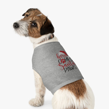 Here Comes Santa Paws Pet Christmas Tank Top