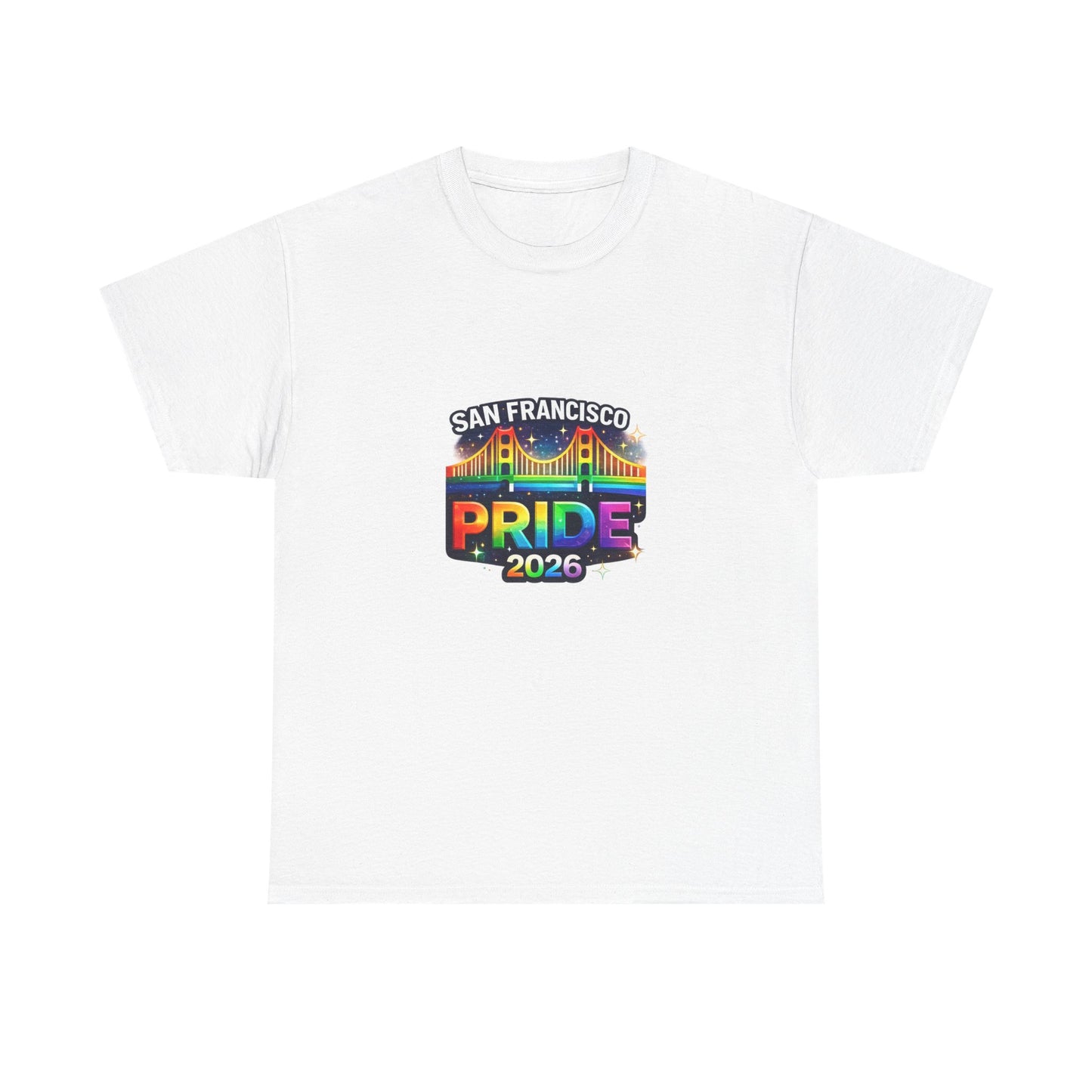 San Francisco Pride 2026 Shirt – Golden Gate Bridge Rainbow Graphic Tee