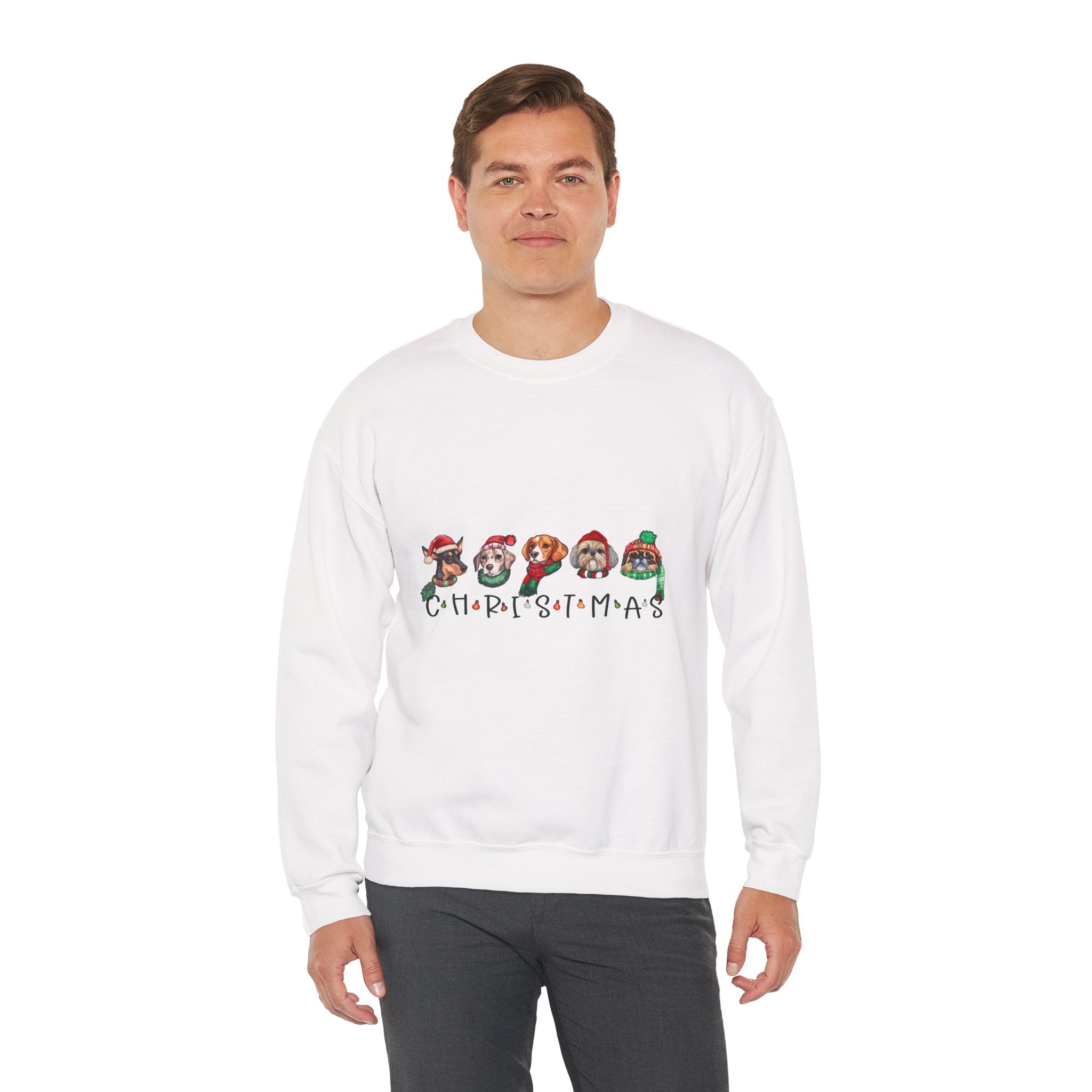 Dog Lovers Christmas Sweatshirt – Cute Holiday “Merry Pupmas” Pullover