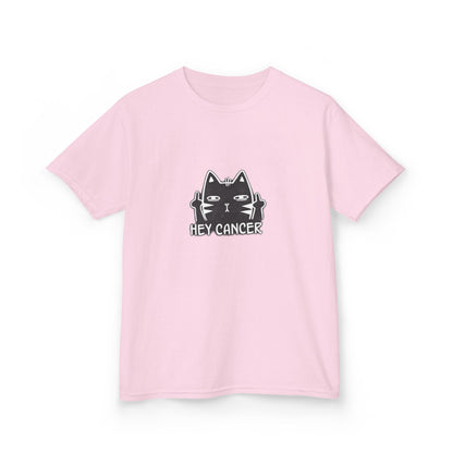 Hey Cancer Cat Shirt – Funny Anti Cancer Support  Kids Tee