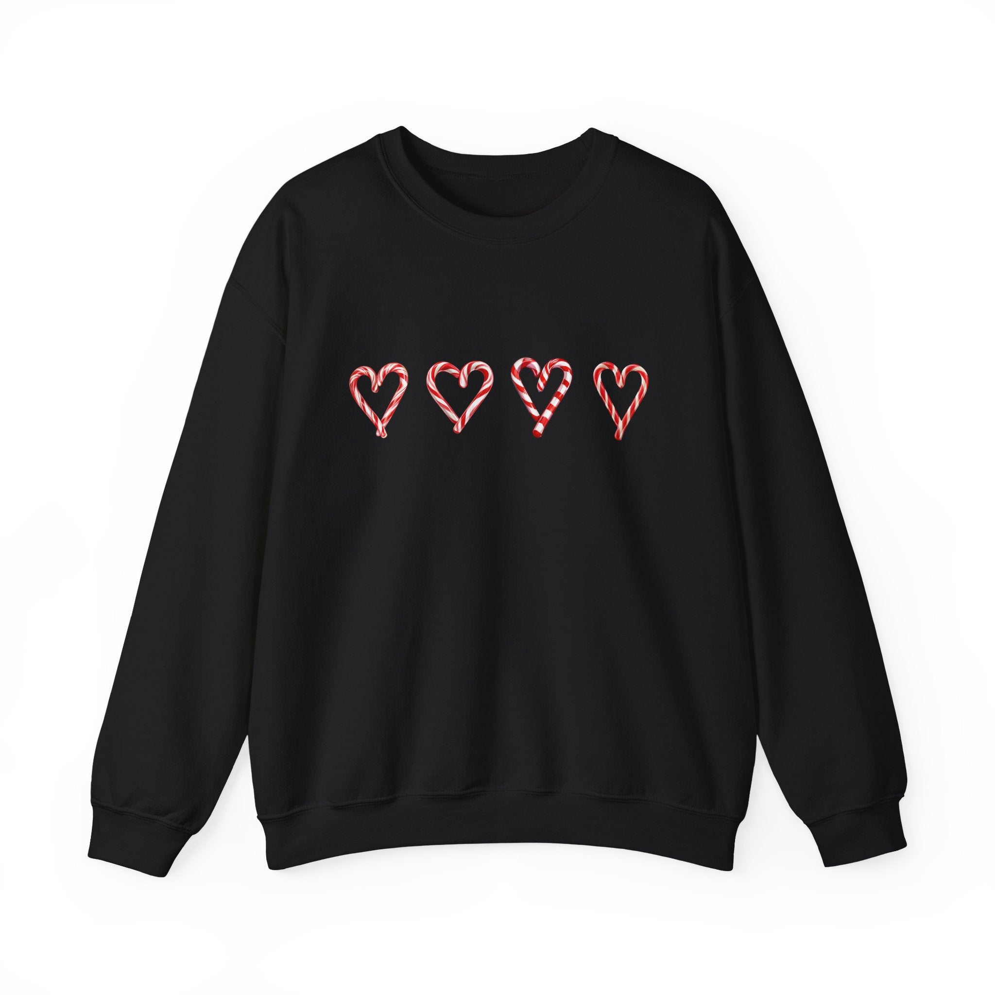 Candy Cane Hearts Sweatshirt – Sweet and Cozy Christmas Holiday Pullover