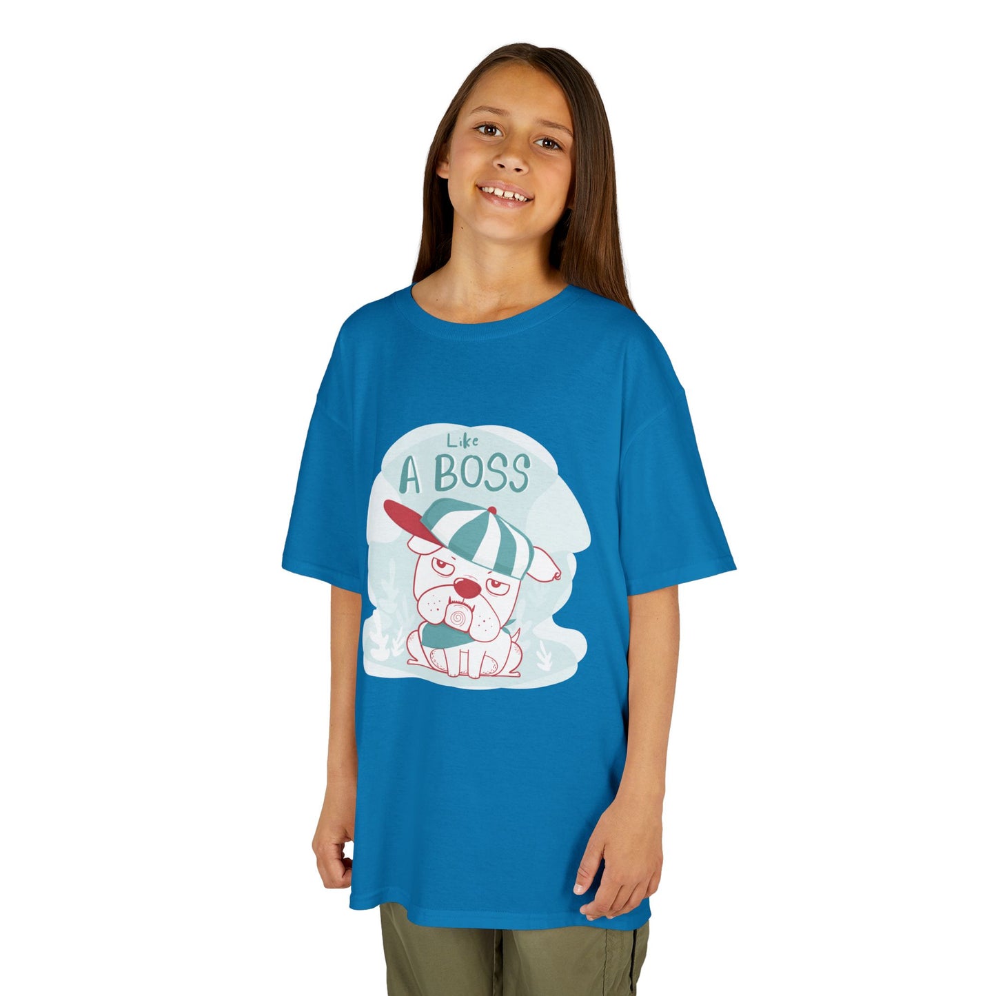 Like a Boss: Cool Cartoon Bulldog Graphic Kids' T-Shirt