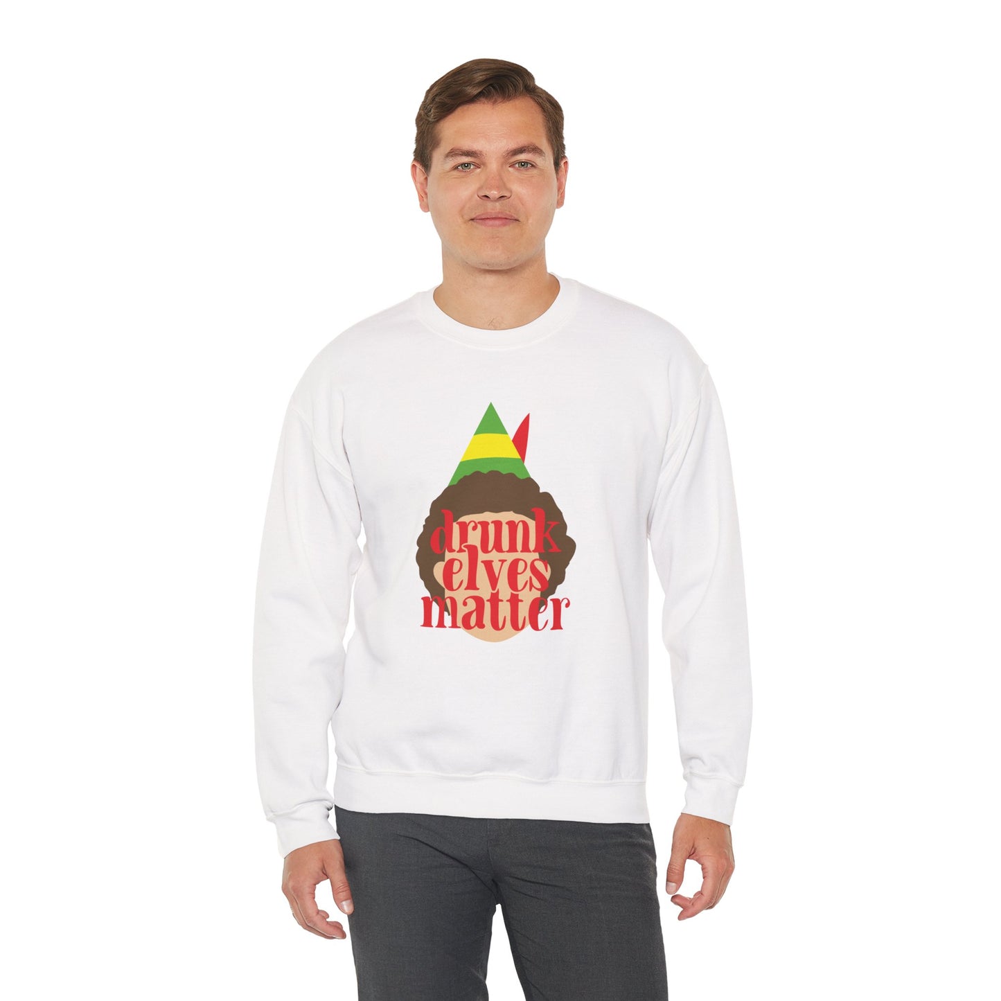 Festive Fun: Drunk Elves Matter Holiday Sweatshirt