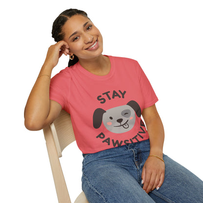 Stay Pawsitive T-Shirt – Cute Dog Lover Graphic Tee for Pet Enthusiasts