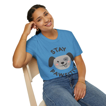 Stay Pawsitive T-Shirt – Cute Dog Lover Graphic Tee for Pet Enthusiasts