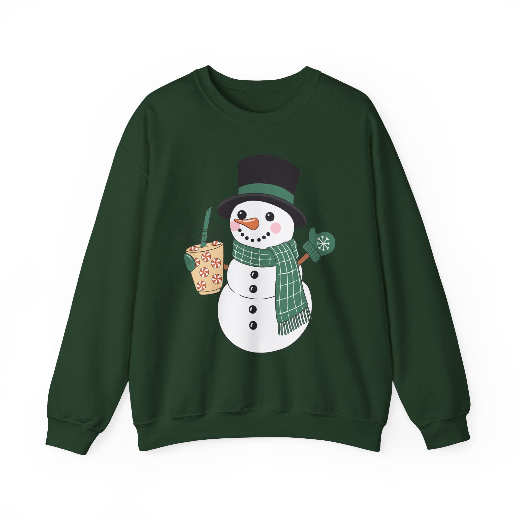 Frosty Festive Sweatshirt – Cute Snowman Holiday Pullover for Coffee Lovers