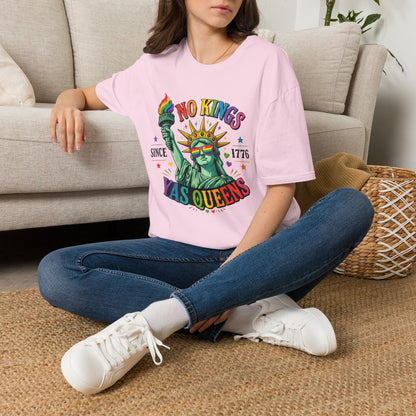 No Kings Since 1776 Yas Queens LGBTQ Pride Shirt | Statue of Liberty Rainbow Tee