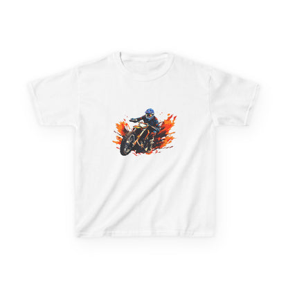 Ride in Style: Cool Motorcycle Racer Graphic Kids' T-Shirt
