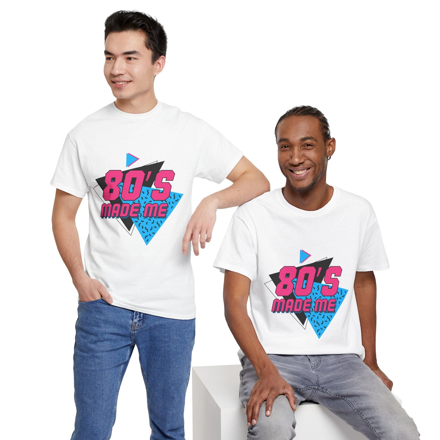 Retro 80’s Made Me T-Shirt – Vintage Neon Throwback Tee