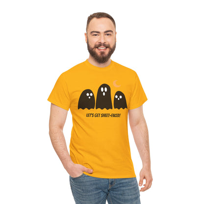 Let's Get Sheet-Faced Unisex Heavy Cotton Tee