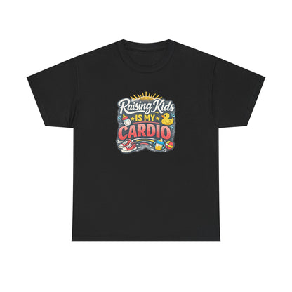 Raising Kids Is My Cardio Shirt – Funny Mom Life Tee