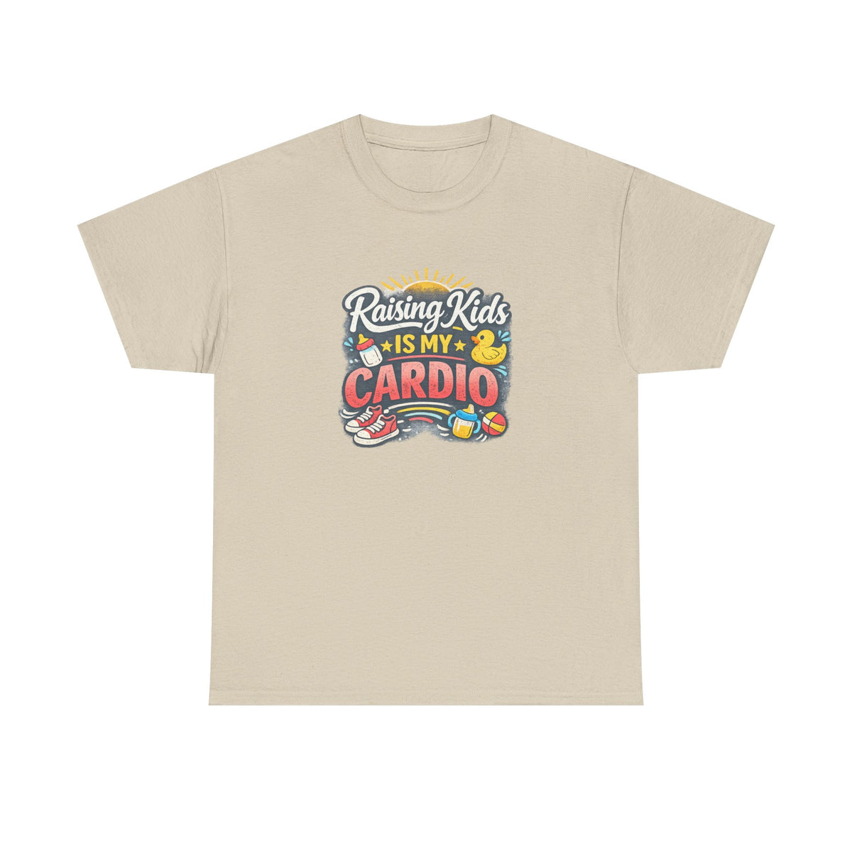 Raising Kids Is My Cardio Shirt – Funny Mom Life Tee