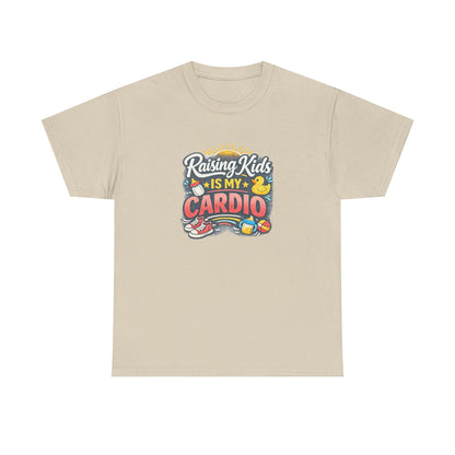 Raising Kids Is My Cardio Shirt – Funny Mom Life Tee