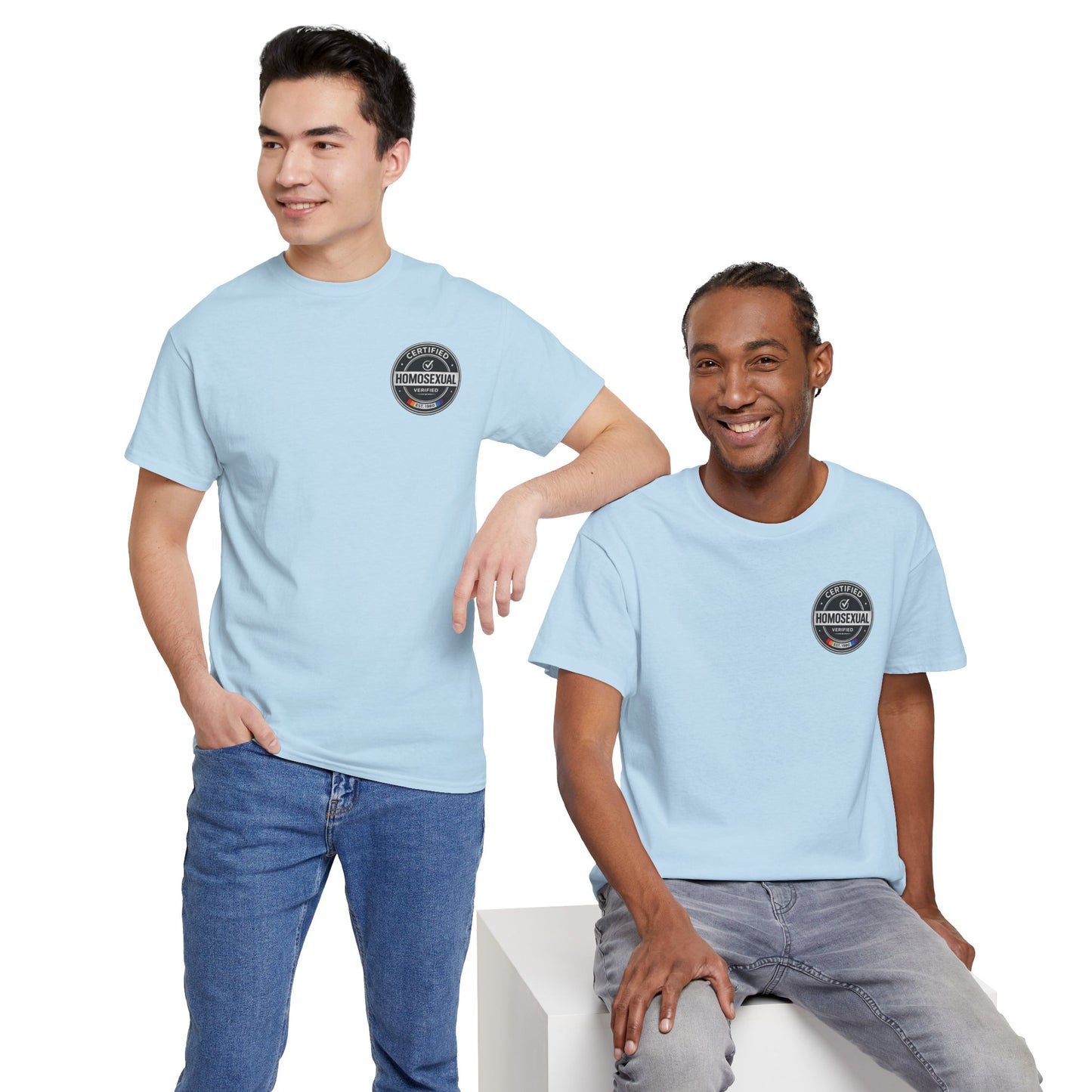 Certified Homosexual Shirt – Funny LGBTQ Pride Seal Graphic Tee