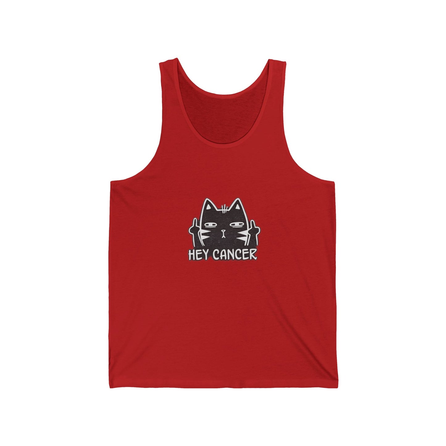 Hey Cancer Cat Tank Top — Anti-Cancer Support Graphic Tank