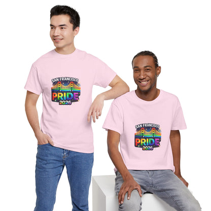 San Francisco Pride 2026 Shirt – Golden Gate Bridge Rainbow Graphic Tee