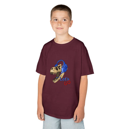 Let’s Go Dinosaur Kids T-Shirt – Fun T-Rex Headphones Graph