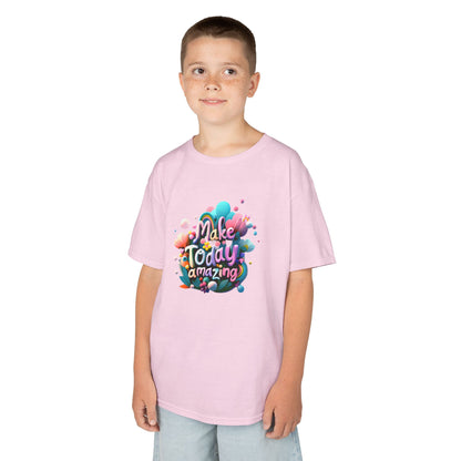 Make Today Amazing: Vibrant Rainbow Graphic Kids' T-Shirt – Inspire Positivity!