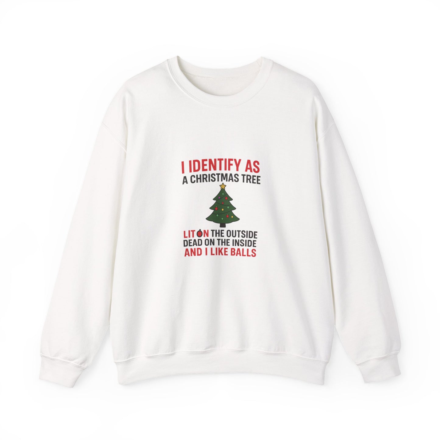 Funny Christmas Tree Identity Shirt – Lit on the Outside Holiday Sweatshirt