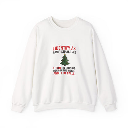Funny Christmas Tree Identity Shirt – Lit on the Outside Holiday Sweatshirt