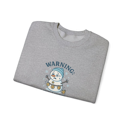 Warning: I Jingle Under Pressure Christmas Sweatshirt – Cute Funny Holiday Crewneck