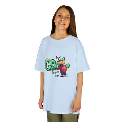 COOL Teddy Bear Graphic Kids' T-Shirt – "Authentic Boy" for Little Trendsetters!