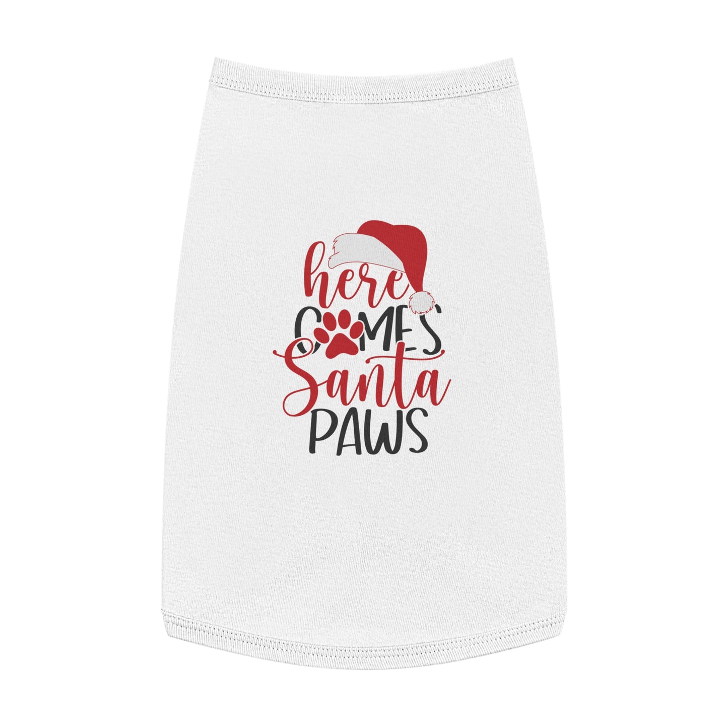 Here Comes Santa Paws Pet Christmas Tank Top