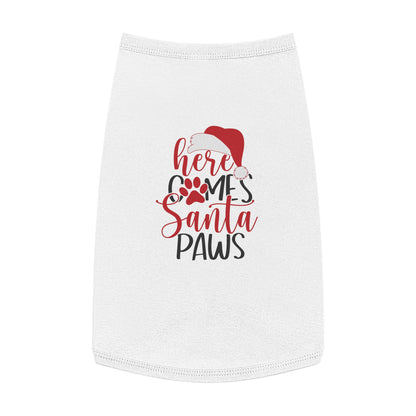 Here Comes Santa Paws Pet Christmas Tank Top