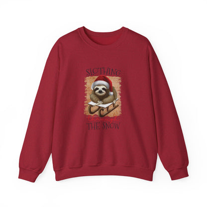 Slothing Through the Snow" Christmas Sweatshirt