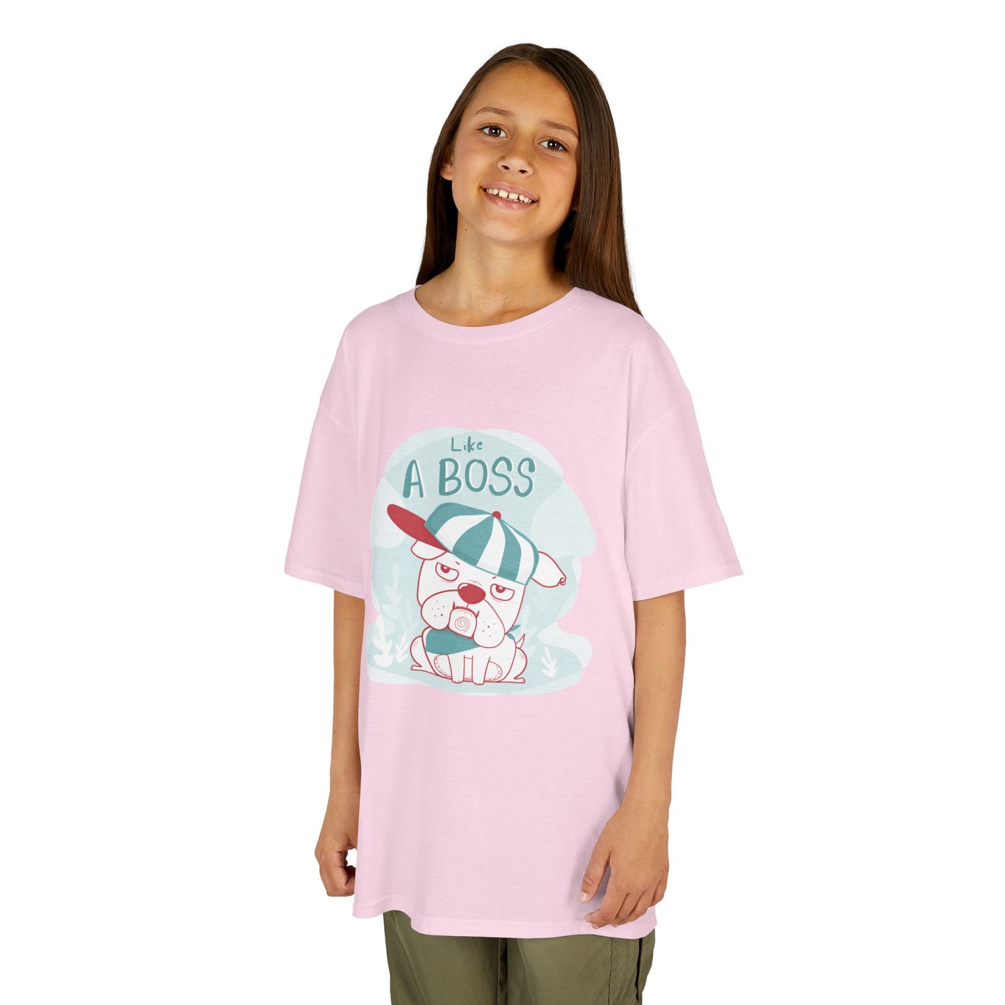 Like a Boss: Cool Cartoon Bulldog Graphic Kids' T-Shirt