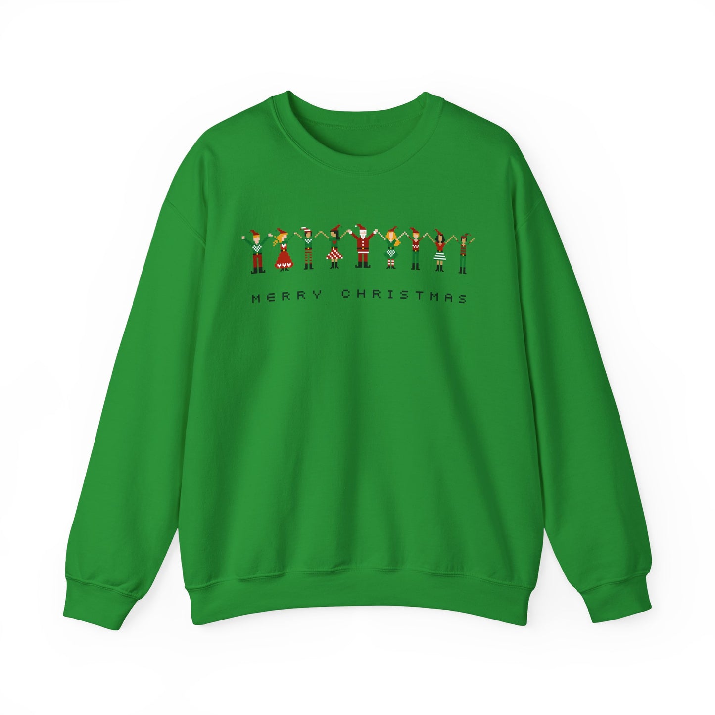 Holiday Cheer Sweatshirt – Pixel Art Merry Christmas Crewneck
