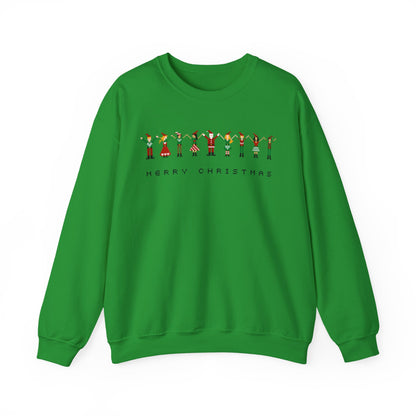 Holiday Cheer Sweatshirt – Pixel Art Merry Christmas Crewneck