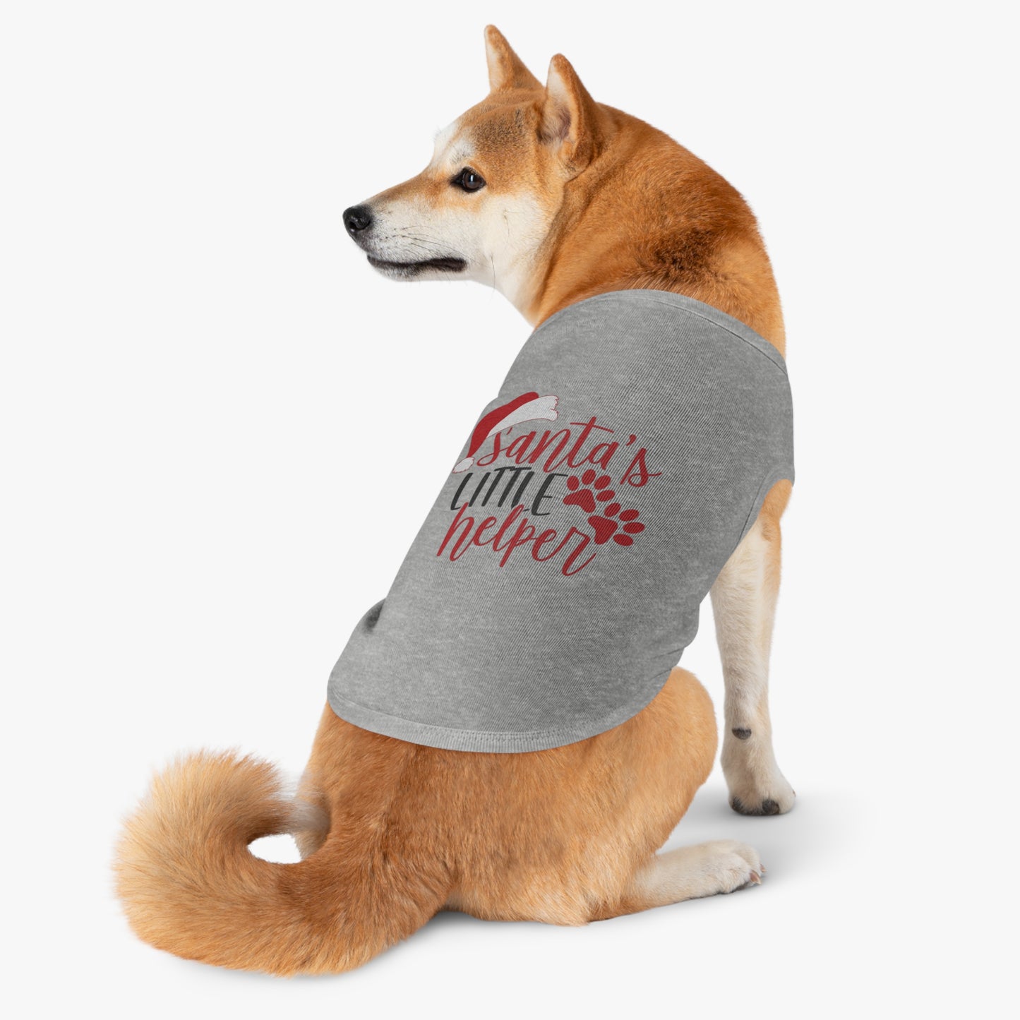 Santa’s Little Helper Pet Tank Top – Cute Christmas Dog Shirt