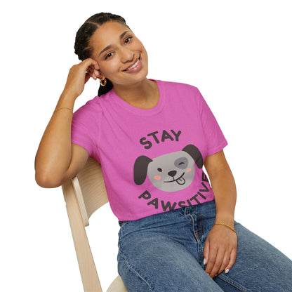 Stay Pawsitive T-Shirt – Cute Dog Lover Graphic Tee for Pet Enthusiasts