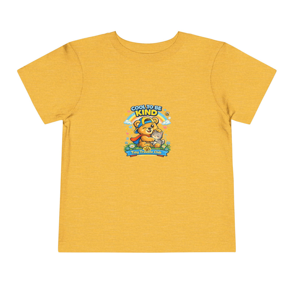 Kind Bear Kids Shirt – Tiny Trouble Club Positive Message Toddler Graphic Tee