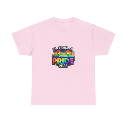 San Francisco Pride 2026 Shirt – Golden Gate Bridge Rainbow Graphic Tee