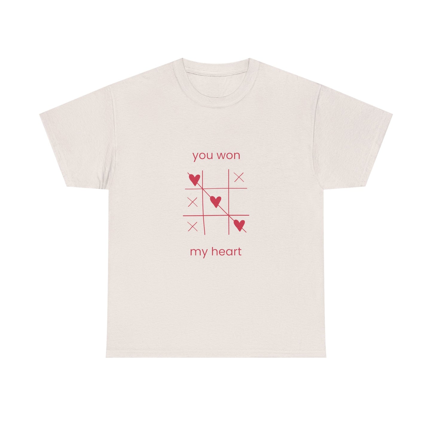 You Won My Heart Valentine Shirt – Cute Tic Tac Toe Love Tee, Romantic Gift for Her, Pink Valentine’s T-Shirt