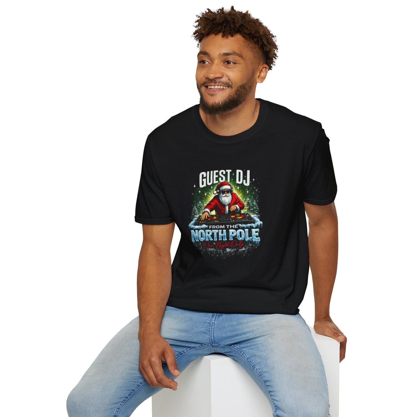 Guest DJ From the North Pole Christmas Shirt | Funny DJ Holiday Tee